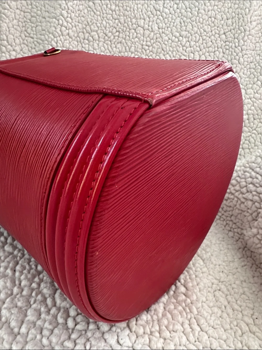 Louis Vuitton Cannes Castillan Red Epi Leather Top-Handle Bag vintage with CoA